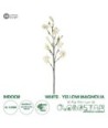 GloboStar® Artificial Garden WHITE YELLOW MAGNOLIA BRANCH 21419 Τεχνητό Διακοσμητικό Κλαδί Λευκή Κίτρινη Μανόλια Y108cm